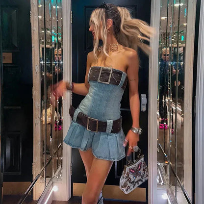 Frady Denim Belt Dress