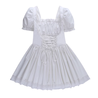 - Off the shoulder puffy white princess dress GEU737