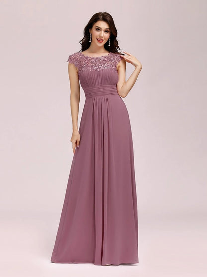 vmtvr - Elegant Evening Dresses O-Neck Sleeveless A-LINE Lace Floor-Length Gown 2023 Ever pretty of Burgundy Simple Prom Dress Women