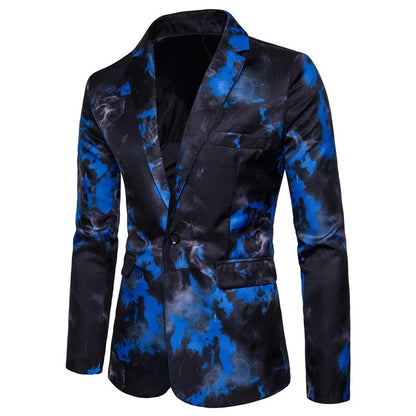 jiaabc Mens Red Flame Printed Blazer Jacket Brand Casual Slim Fit Single Button Blazer Men's Suits and Blazers Terno Masculino 3XL