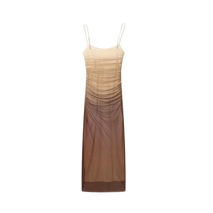 Itzae Mesh Slip Dress