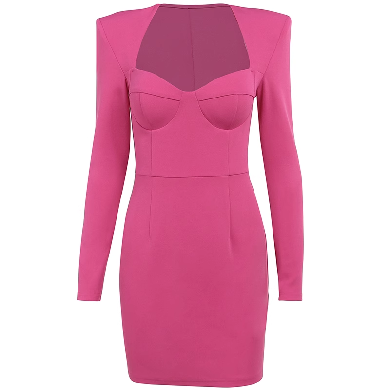 - Sexy Long Sleeves Bodycon Dress  GEU740