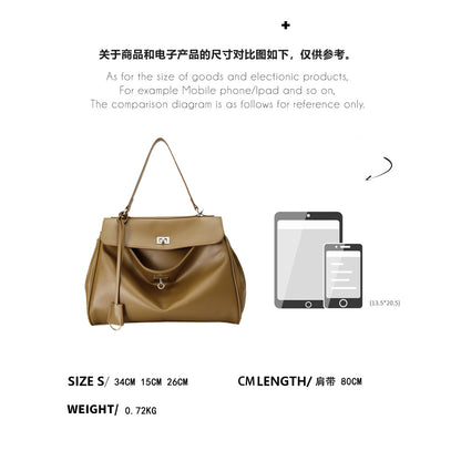 New popular autumn large-capacity tote bag, simple commuter versatile shoulder bag, premium texture women's bag