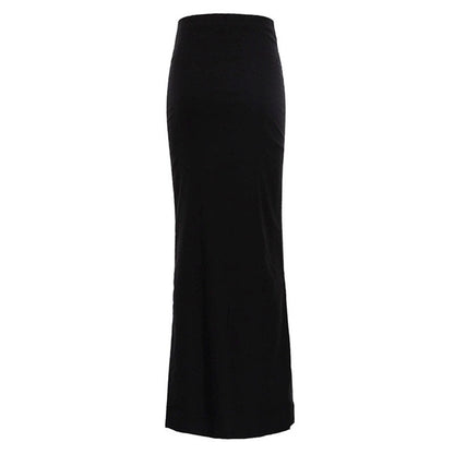 vmtvr business casual outfits for women Women's Clothing 2024 Summer New Fashionable Elegant Black Slimming Long Skirt Hip Skirt