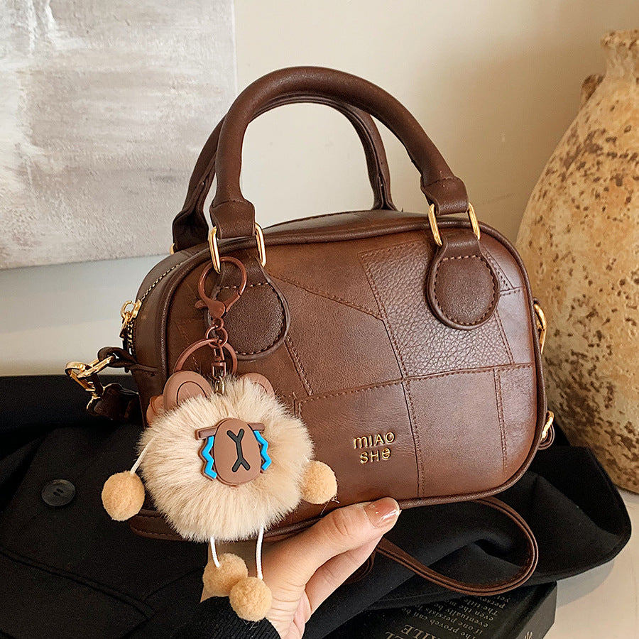 VMTVR 2025 Premium retro Maillard handbag handbag women's popular new popular shoulder messenger small square bag