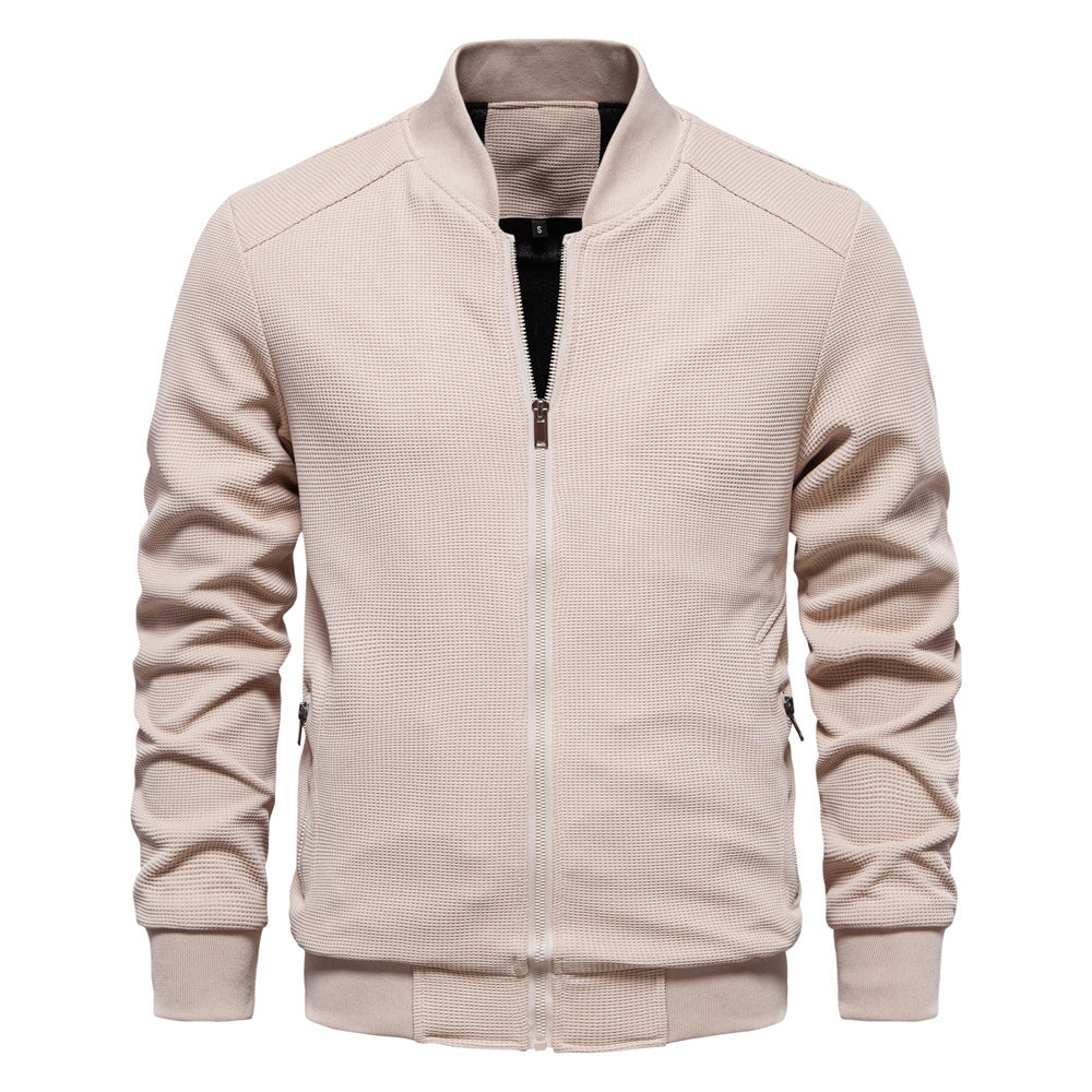 VMTVR 2025 Spring and Autumn popular stand-up collar Popular trade new men's solid color jacket casual jacket fashion slim men's clothing