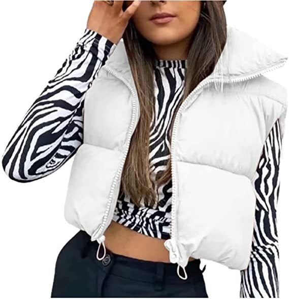 vmtvr datenight fall outfits Women's Spring Cotton-Padded Vest Zipper Stand Collar Vest 11 Colors
