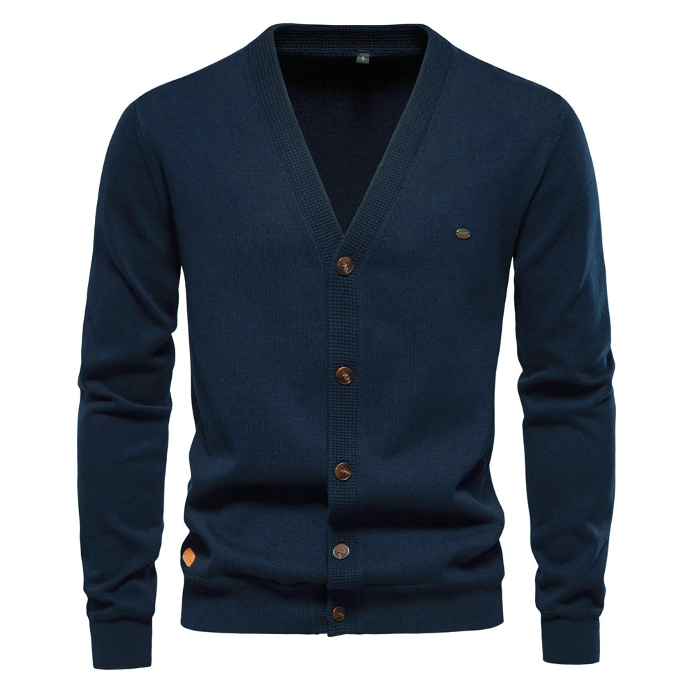 VMTVR 2025 Popular trade popular autumn and winter new  sweaters men's cardigans sweaters high-quality business solid color knitted sweaters