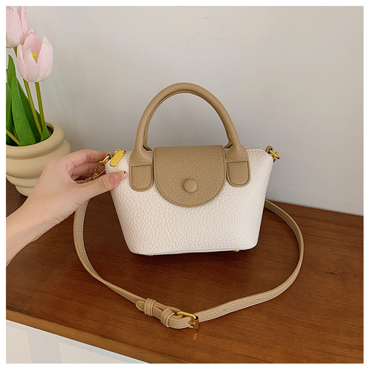 VMTVR 2025 popular New fashion diagonal span portable small square bag trendy versatile shoulder women's bag popular contrasting color new small bag