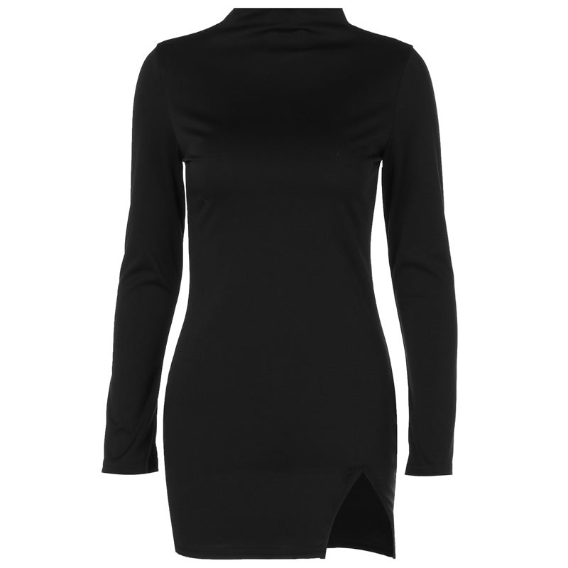 vmtvr pop culture dress to impress Style Women's Clothing 2024 Summer New Fashion Solid Color Simple Long Sleeve Slim Temperament Sheath Dress