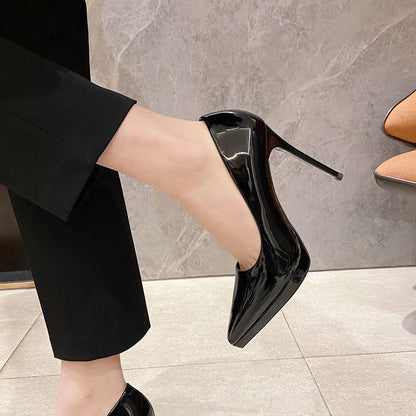 2025 1088A custom model catwalk high heels women's pointed waterproof table 10.5CM thin heel shallow mouth temperament women's single shoes