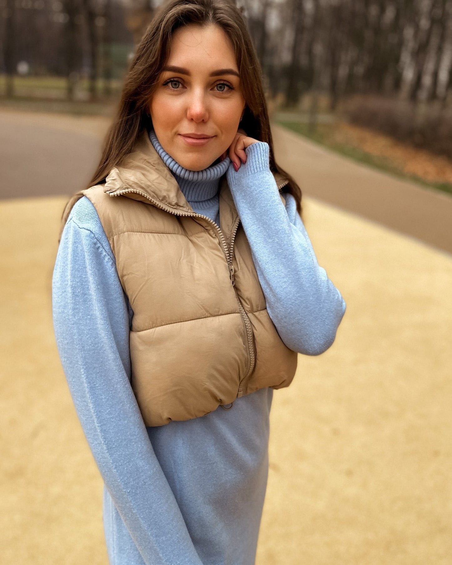 vmtvr datenight fall outfits Women's Spring Cotton-Padded Vest Zipper Stand Collar Vest 11 Colors