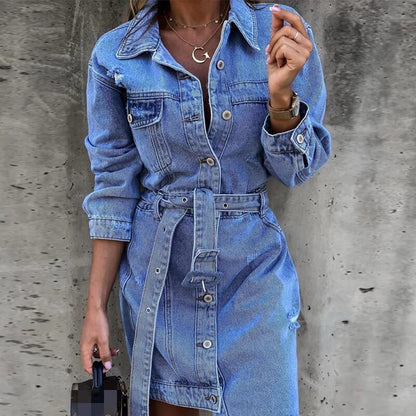 vmtvr Blue On-trend Multi Pocket Denim Mini Dress