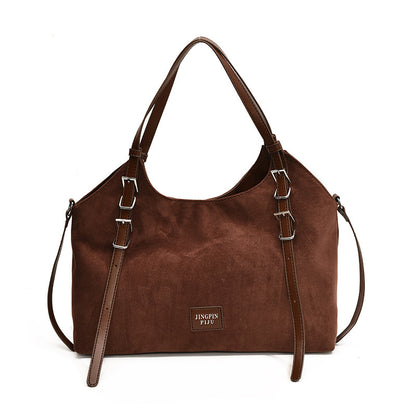 popular autumn hot-selling large-capacity retro tote bag new versatile matte bag women's commuting shoulder bag
