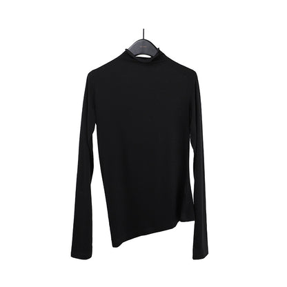 2025  wool Tencel semi-turtleneck long-sleeved T-shirt 2025 early spring skin-friendly bottoming knitted sweater women's A9093