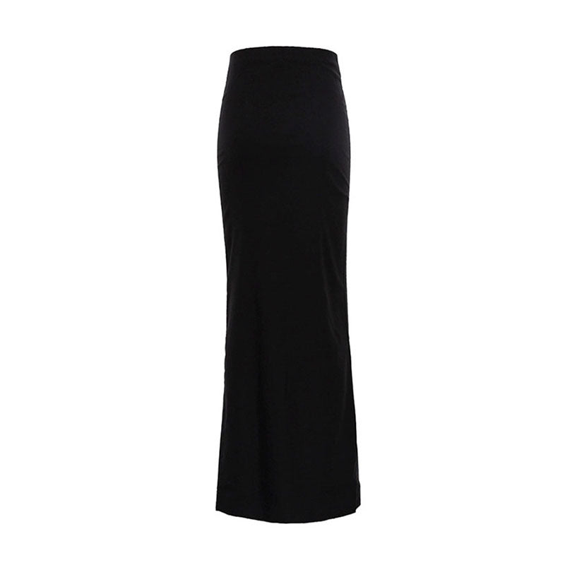 vmtvr business casual outfits for women Women's Clothing 2024 Summer New Fashionable Elegant Black Slimming Long Skirt Hip Skirt