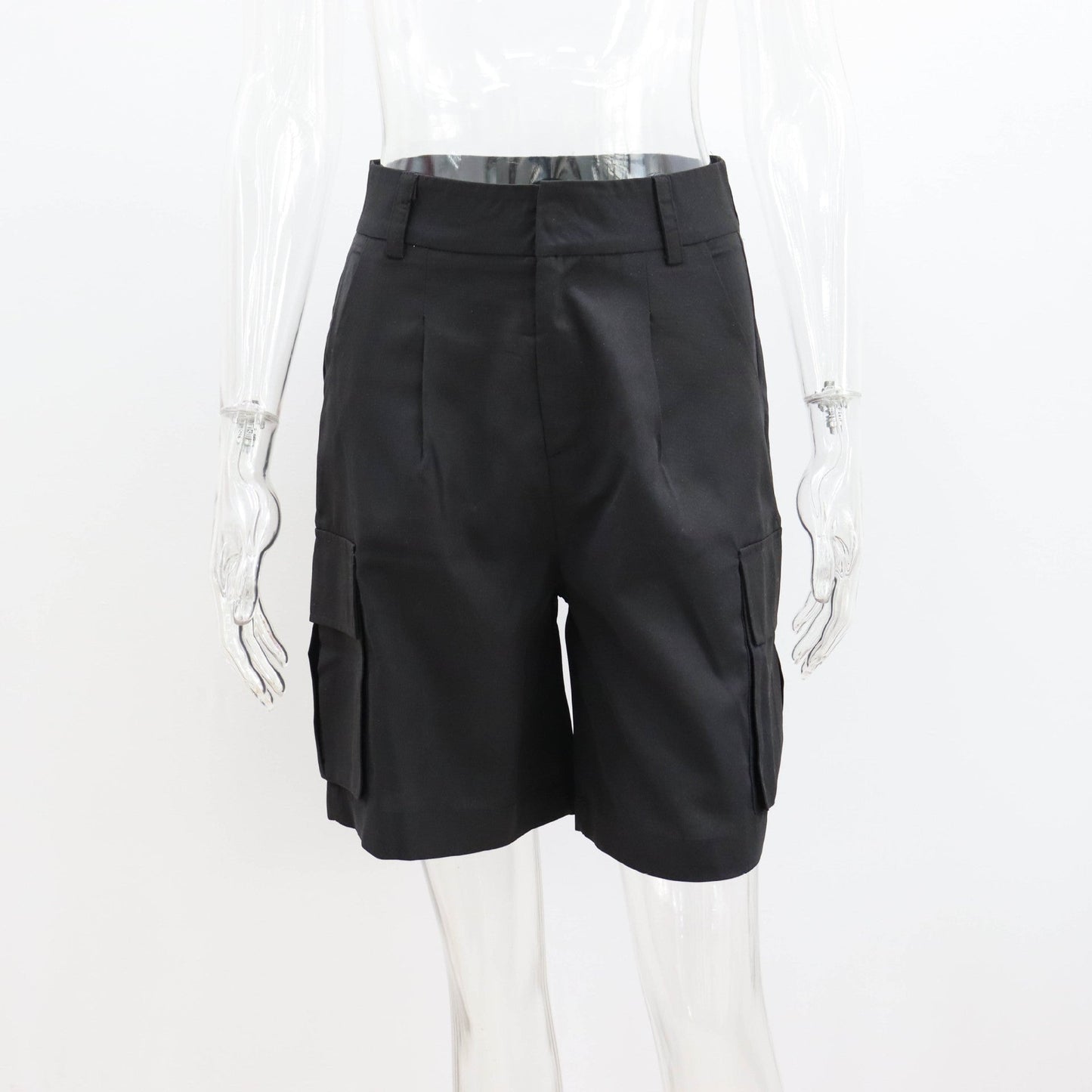 vmtvr preppy New Suit Shorts Women's Summer Organ Bag Shorts Women's Straight Loose Casual A- line Shorts