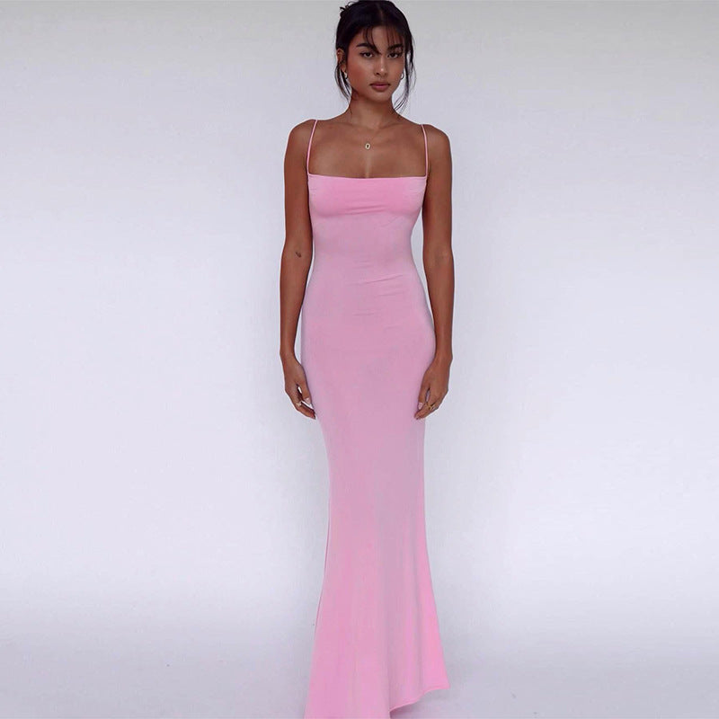 Lenore Backless Slim Maxi Dress