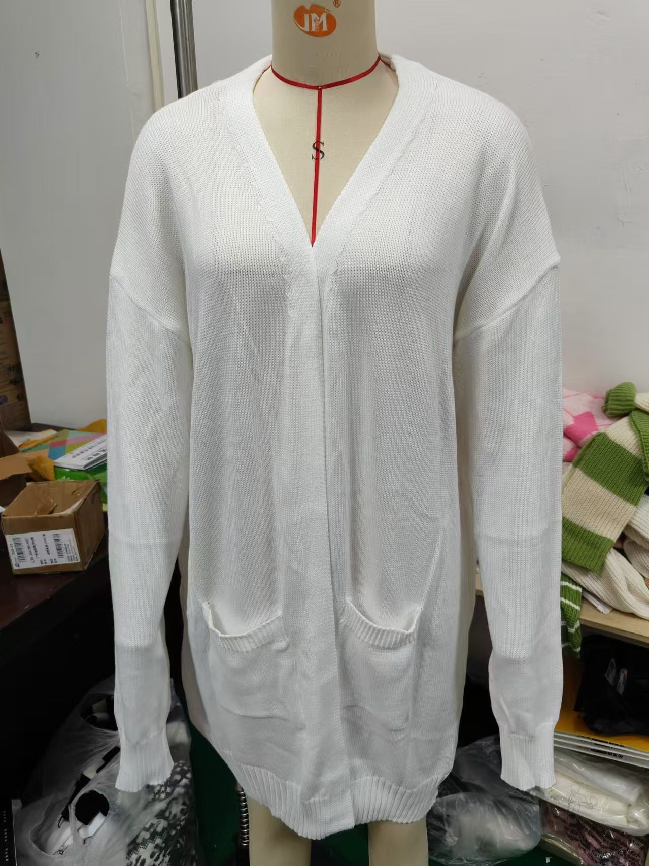 vmtvr 2000s fashion Fall 2024 Women's Knitted Pocket Cardigan Long Sleeve Casual Knitted Loose Sweater Sweater Coat for Women