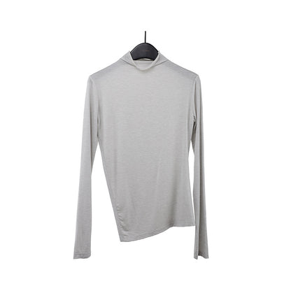 2025  wool Tencel semi-turtleneck long-sleeved T-shirt 2025 early spring skin-friendly bottoming knitted sweater women's A9093