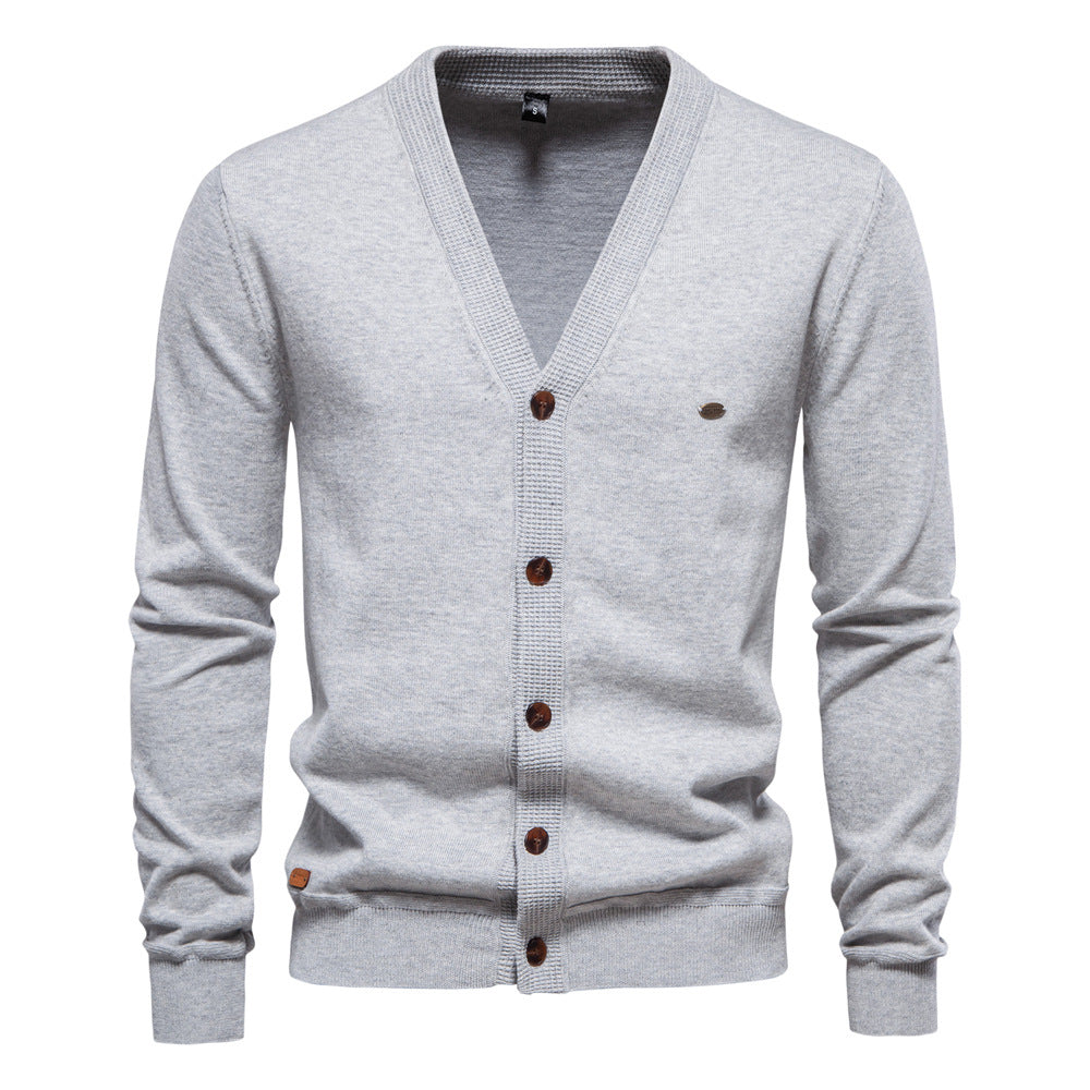 VMTVR 2025 Popular trade popular autumn and winter new  sweaters men's cardigans sweaters high-quality business solid color knitted sweaters