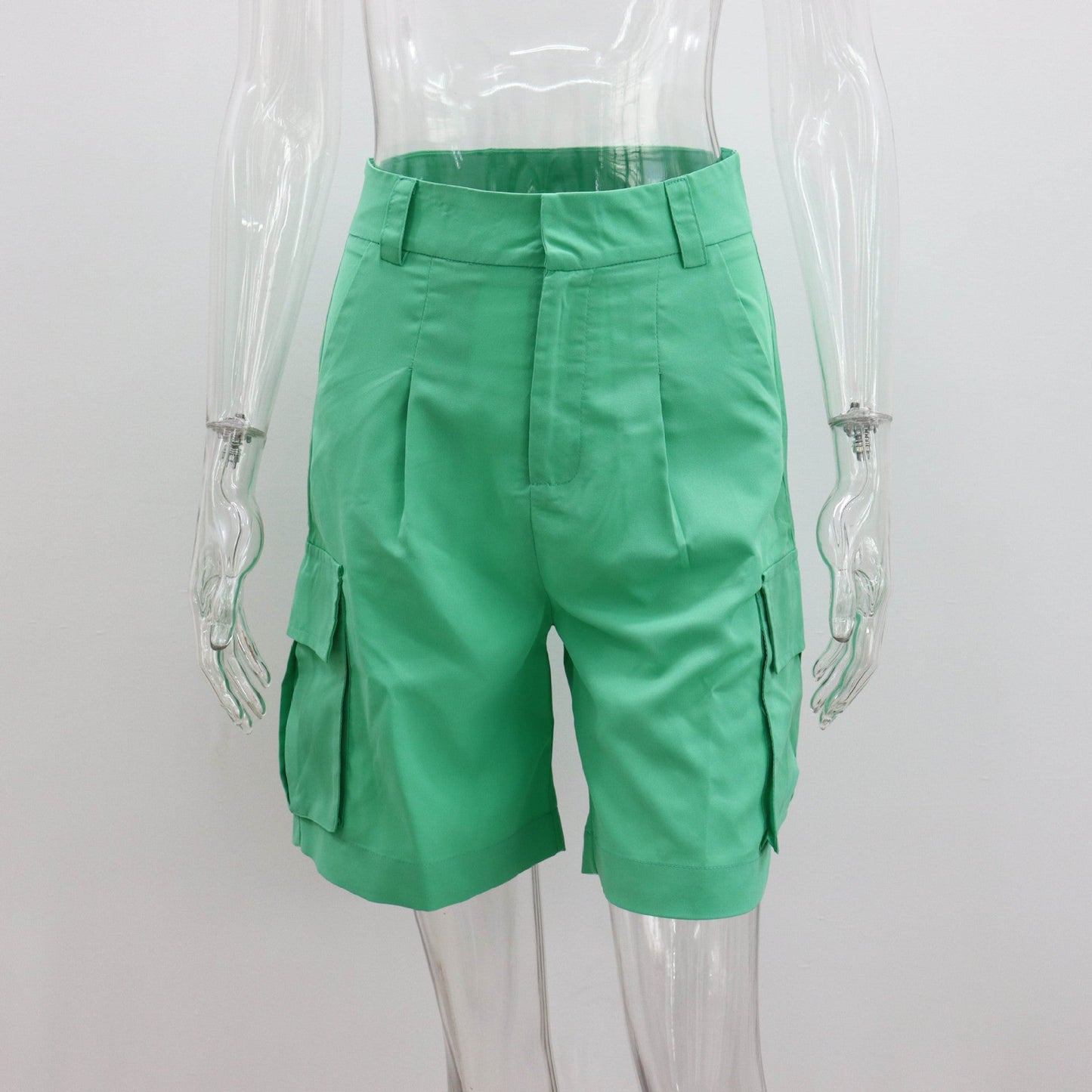 vmtvr preppy New Suit Shorts Women's Summer Organ Bag Shorts Women's Straight Loose Casual A- line Shorts