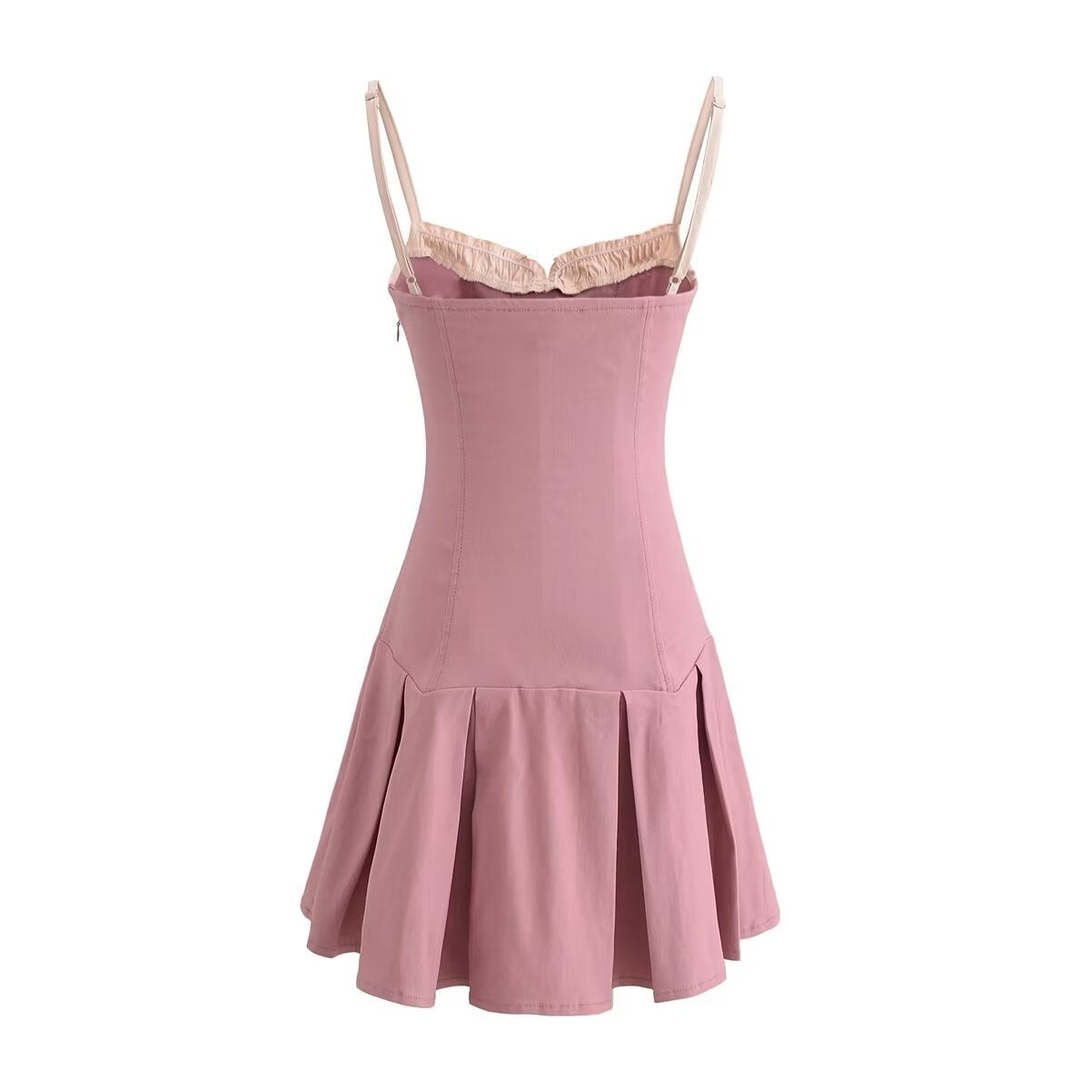 vmtvr dress to impress codes Summer New British-Style Blogger Lace-up Pleated Sling Dress H10-A3