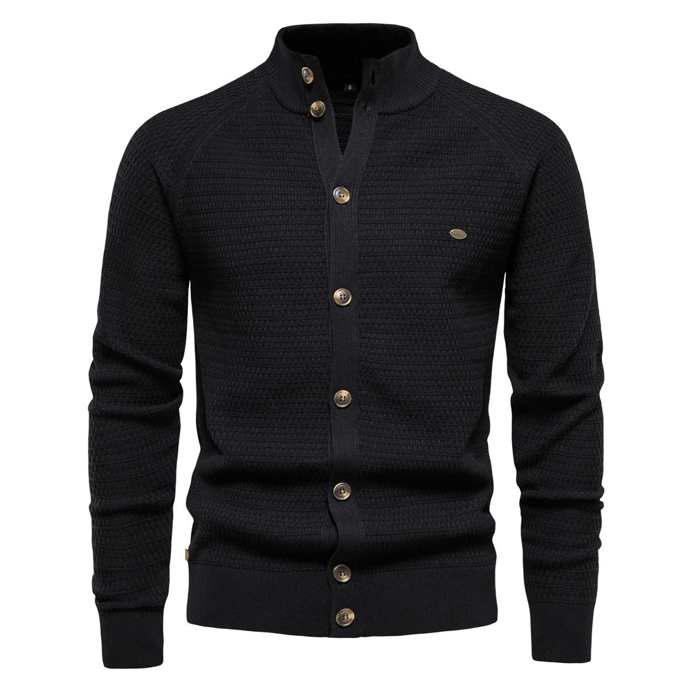 VMTVR 2025 Autumn and winter new  New trend solid color cardigan men's sweater business high quality versatile sweater knitted sweater