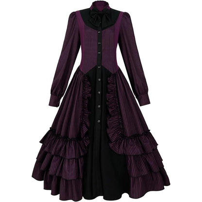 vmtvr main character dress to impress Medieval Gothic Bow Dress Performance Clothing Renaissance Steampunk Women Skirt