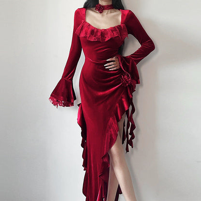 vmtvr dress to impress codes Sweet Early Autumn Hot Girl Sexy Senior Irregular Dress Birthday Evening Dress