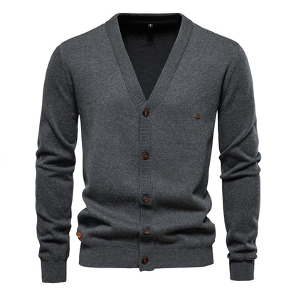 VMTVR 2025 Popular trade popular autumn and winter new  sweaters men's cardigans sweaters high-quality business solid color knitted sweaters