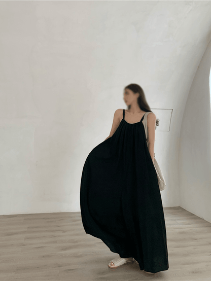 vmtvr - Loose Open Back Maxi Sleeveless Jumpsuits