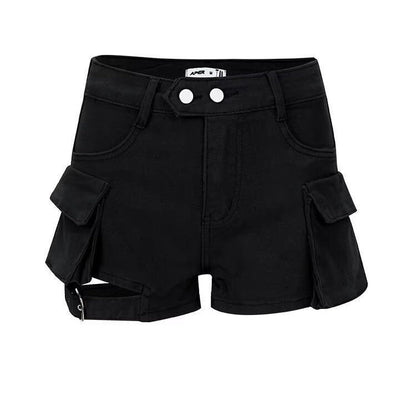 vmtvr casual summer outfits Summer New American Fashion Hot Girl High Waist Denim Shorts Design Sense Big Pocket Versatile Tooling Denim Shorts