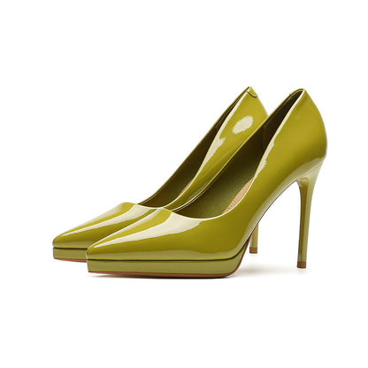 2025 1088A custom model catwalk high heels women's pointed waterproof table 10.5CM thin heel shallow mouth temperament women's single shoes