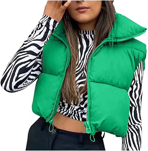 vmtvr datenight fall outfits Women's Spring Cotton-Padded Vest Zipper Stand Collar Vest 11 Colors