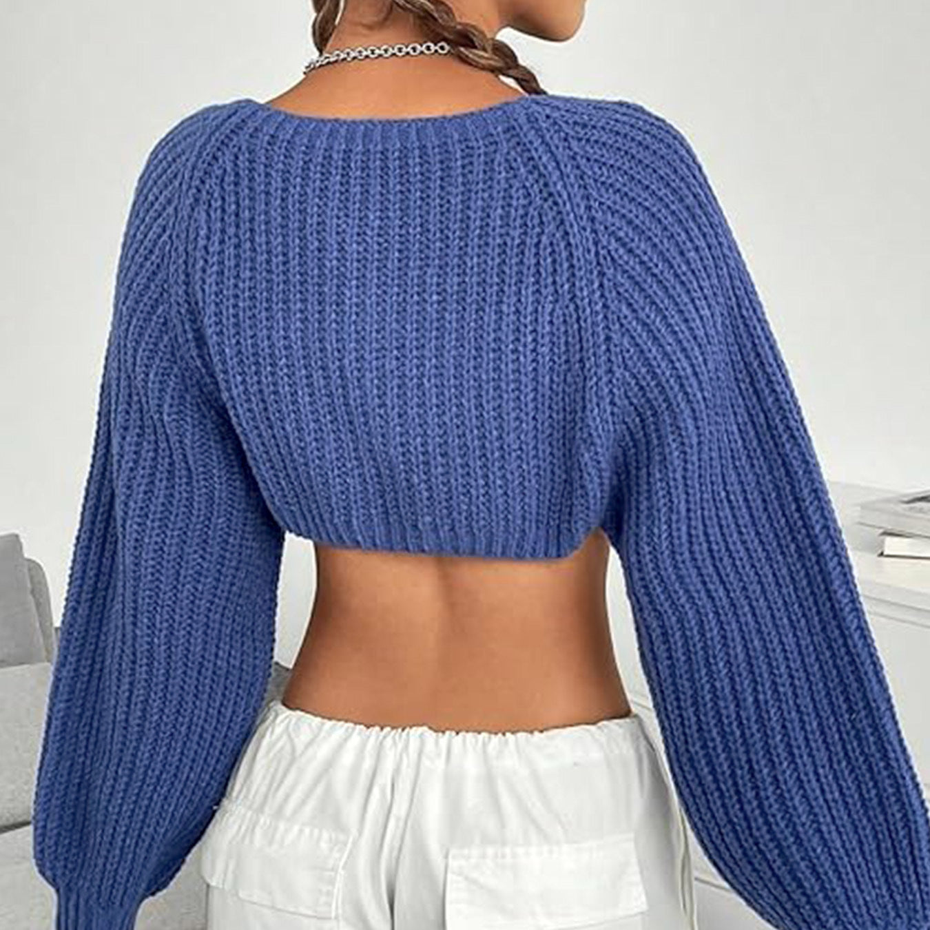 vmtvr summer outfits inspo Sweater Women's Long-Sleeved Jacket + Tube Top Two-Piece Set Spring and Summer