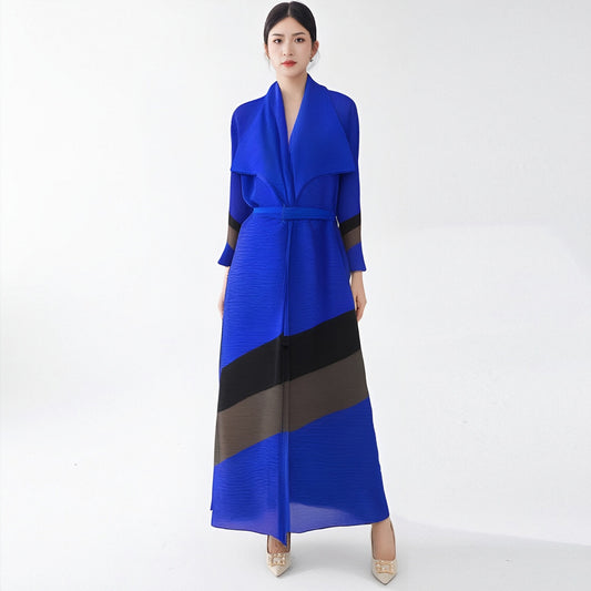 2025 trench coat women's high-end spring and autumn new loose large size lace-up Muslim robe hot sale coat tide