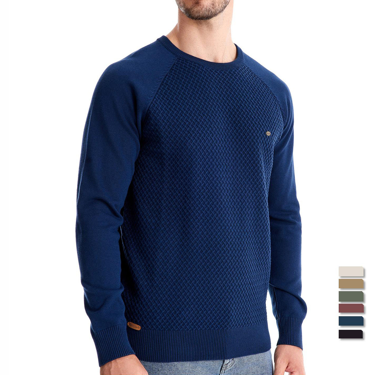 VMTVR 2025 Popular trade popular autumn and winter new cotton men's sweater, men's sweater pullover solid color shoulder sleeve knitted sweater