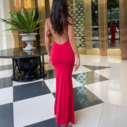 Lenore Backless Slim Maxi Dress