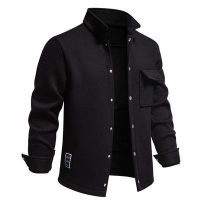 VMTVR 2025 popular autumn and winter new fleece thickened waffle men's lapel cardigan jacket Popular trade pocket coat top men