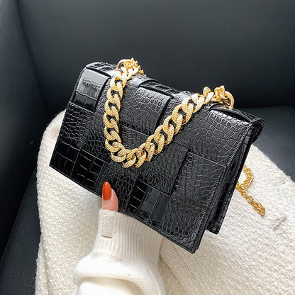 VMTVR 2025 Bag  Underarm Weaving Premium Women's Bag Stone Plaid Portable Chain Bag Versatile Single Shoulder Oblique Span Bag