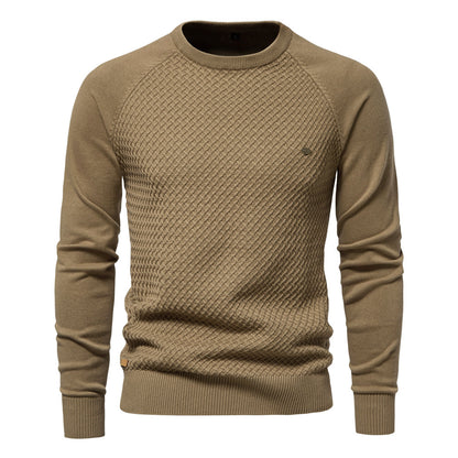 VMTVR 2025 Popular trade popular autumn and winter new cotton men's sweater, men's sweater pullover solid color shoulder sleeve knitted sweater