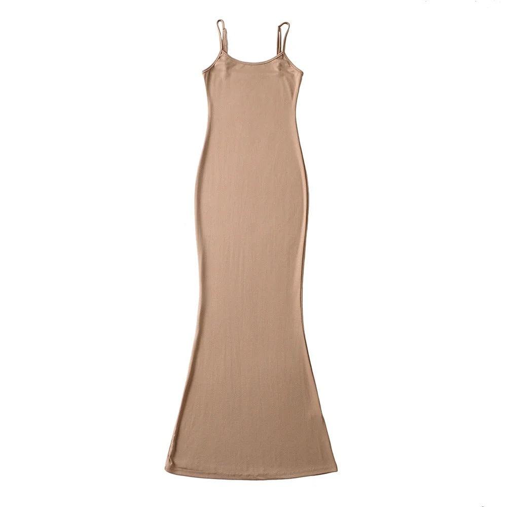 vmtvr - 5 Color Simple Niche Fishtail Slip Dress