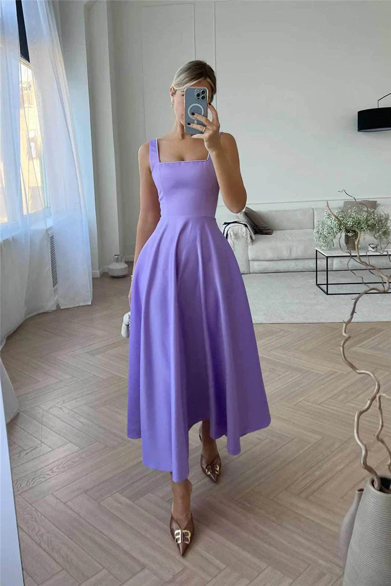 vmtvr  -  Vintage Elegant Evening Dresses for Women Black Prom Midi Dress Women Clothing