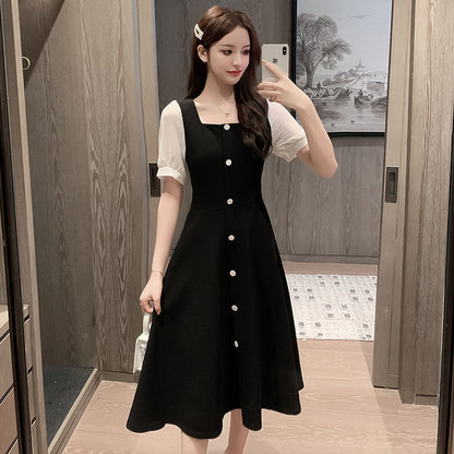 vmtvr - Black Aesthetic Party Summer Light Dress Casual Bag Hip Wrap Vintage Fashion Elegant Women&#39;s Dresses Loose Midi Korean Tunics