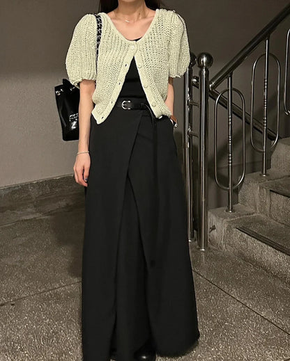 vmtvr Fashion Pockets Skirts Women Elegant Office Ladies Casual Loose High Waist Midi Skirt 2024 Summer Korean