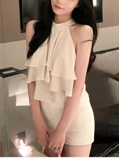 vmtvr Summer Pure Color Korean Style Fashion Blouse Office Lady New Basic Sexy Sleeveless Tops Woman Beach Casual Slim Clothing