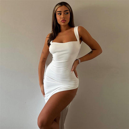 Women Fashion Party Club Evening Streetwear Bodycon White Long Dress  Summer Clothes Wholesale Items For Business