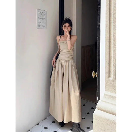 vmtvr Elegant Strapless Midi Dresses Summer Fashion Chic Off Shoulder Backless Dresswear Female Party Evening Dress