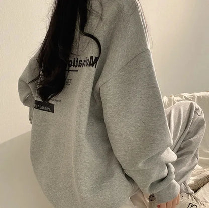 -New Oversized Hoodie Women Sweatshirts Long Sleeve Hoodies Casual Letter Print Loose Pullovers Harajuku Sweatshirt Female Ins